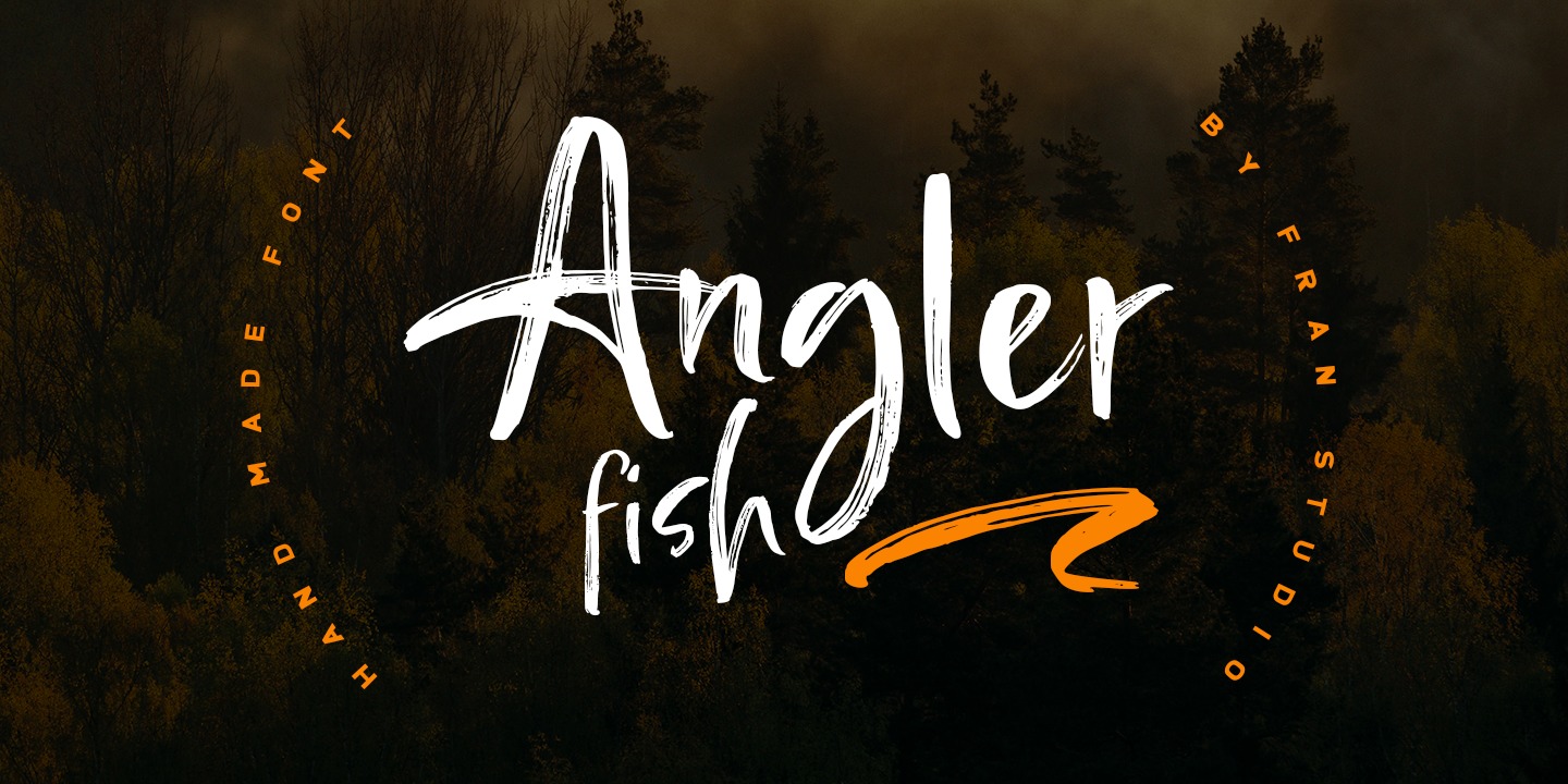 Beispiel einer Angler Fish-Schriftart #1